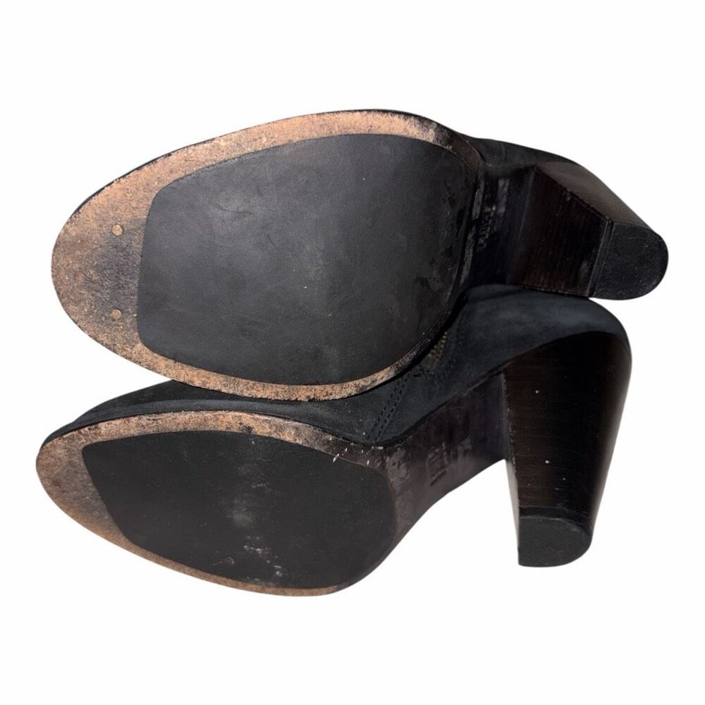 ✨FRYE Women's Madeline Short Suede Black Sz 8 Boots✨ - Picture 11 of 12